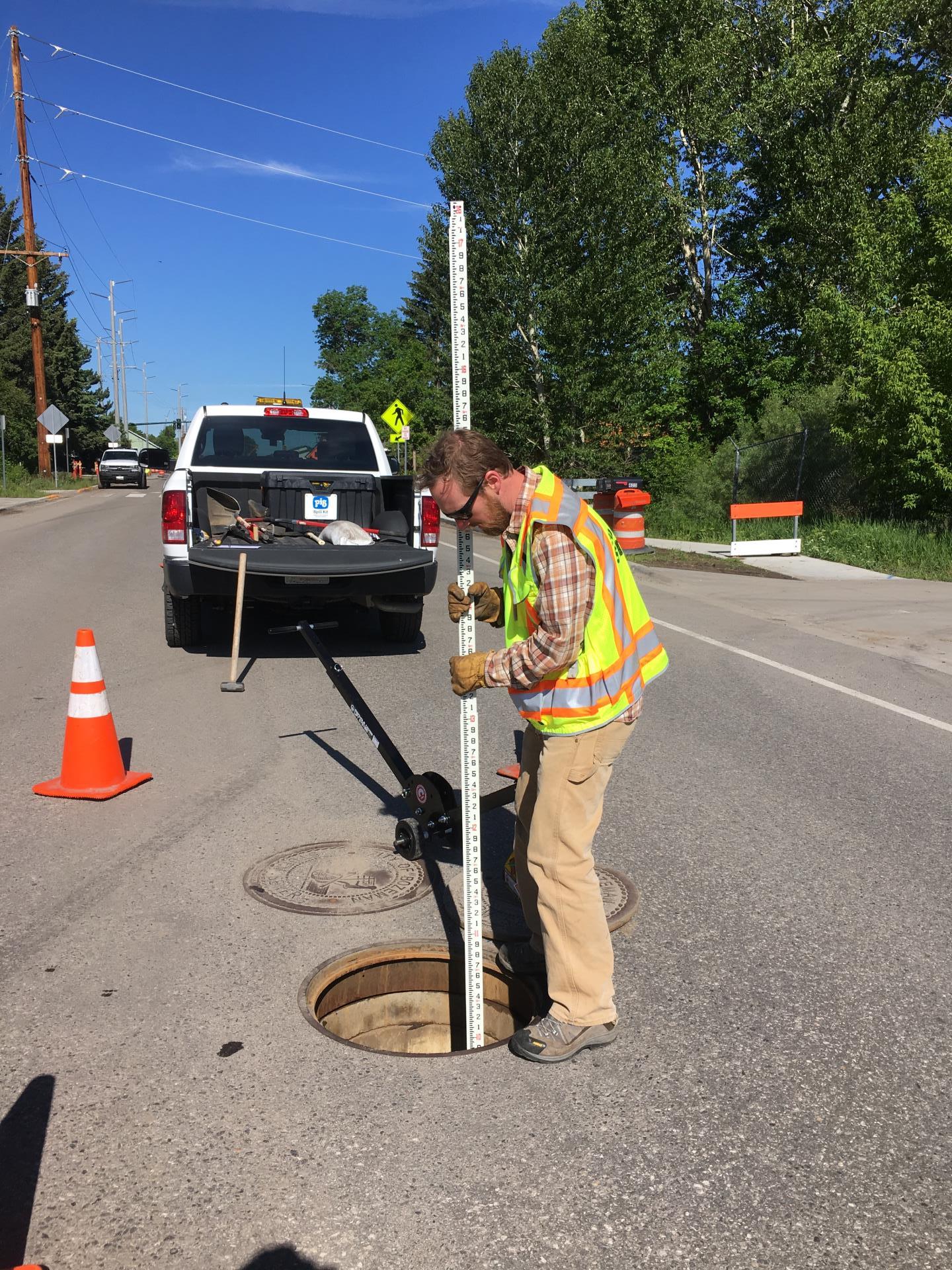 Measuring pollution captured by a treatment unit