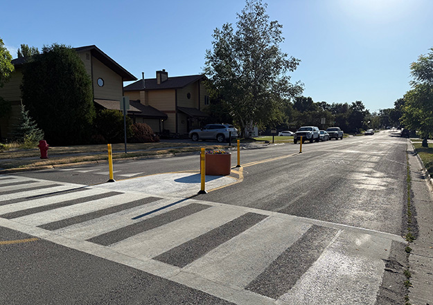 Pedestrian Refuge Island near Kirk Park